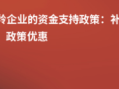 瞪羚企業(yè)的資金支持政策:補(bǔ)貼金額、政策優(yōu)惠