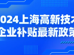 2024上海高新技術(shù)企業(yè)補(bǔ)貼各區(qū)最新政策,獎勵(lì)高至百萬!